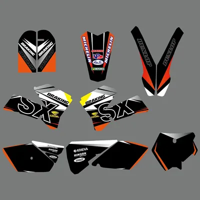 Analyste d'autocollants de fond complets de carénage de motocross adaptés pour SX85 SX 85 2006-2012