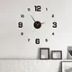 Horloge Murale 3D Sans Cadre Décoration Maison Bureau Hôtel Restaurant École Bricolage
