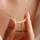 Colliers avec nom arabe personnalisés pour femmes chaîne en acier inoxydable ras du cou bijoux