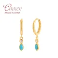 CANNER – boucles d'oreilles en argent Sterling 925 pour femme bijoux style bohème Turquoise