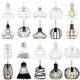 Lampe Suspendue Rétro avec Cadre en Fer Style Industriel Moderne Boule D.lique Luminaire