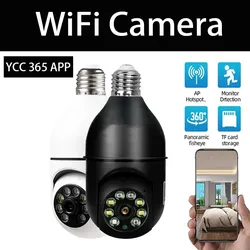 Ycc365 Plus-Caméra de surveillance IP WiFi 360 ° dispositif de sécurité sans fil avec vision