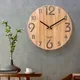 Horloge murale 3D en bois au design nordique moderne horloge de cuisine montre murale creuse