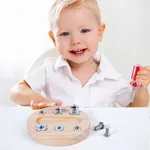 Jouets sensoriels en bois Montessori jeux de boulons à vis perles de vie pratiques jouets