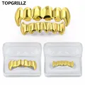 TOicalRILLZ-Ensemble de dents de vampire en silicone plaqué or et argent dents de salle de bain HIP