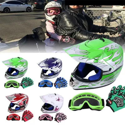 Honhill DOT-Casque intégral de moto pour jeunes enfants D343 vélo RL course de motocross casque