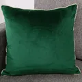 Taie d'oreiller de canapé en velours uni vert foncé housse de coussin décorative pour la maison