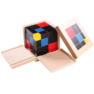 Cube Trinomial Montessori pour enfants matériel de maths jouets d'apprentissage éducatif