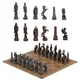 Jeu de Table de luxe en métal jeu d'échecs chevalier jeu de Table divertissement ensemble de