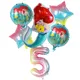 Ensemble de ballons de dessin animé pour enfants thème princesse sirène Ariel ballon en