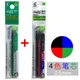 PIuno FRIXION Recharge Stylo Gel 4 en 1 Encre Effaçable LKFB-80EF 0.38mm 0.5mm