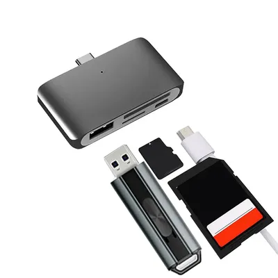 Adaptateur de lecteur de carte USB C HUB Type C vers USB pour CF SD TF Macbook pro Samsung