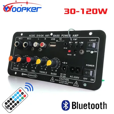 Woopker-Carte d'amplificateur audio Bluetooth D10 120W Caisson de basses Touristes Microphone