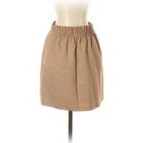 J.Crew Casual Mini Skirt Mini: Tan Print Bottoms - Women's Size 2