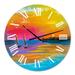 Designart 'Little Boats Arriving The At Shore During Sunset I' Lakehouse wall clock