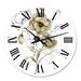 Designart 'Anemone Bouquet Flower With Eucalyptus Branches' Traditional wall clock