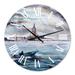 Designart 'Storm Over Venice In Italy' Nautical & Coastal wall clock