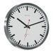 12" Silver and White Round Wall Clock