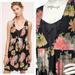 Anthropologie Dresses | Anthropologie Maeve Violetta Floral Babydoll Dress Embroidered Slip S | Color: Black/Pink | Size: Xs