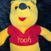 Disney Toys | 11" Plush Winnie The Pooh Plush Toy Doll Pretend Play Stuffed Bear Animal Euc | Color: Gold/Red | Size: 11”