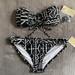 Michael Kors Swim | Michael Kors Bandeau Bikini Top Only, Nwt | Color: Black/White | Size: M
