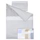 Vizaro - Duvet Cover Bedding Set - COT 60x120cm - Pure Premium Cotton - Dim. 90x120cm, 30x60cm - Made in EU - OekoTex - Safe for Babies - C. Polka Dots and Stripes