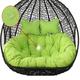 Seat Cushion,2 Person Hammock Swing Chair Cushion, Double Seater Egg Chair Cushion Only, 2 Seater Cushions for Hanging Basket Chair Waterproof, Cover Washable and Detachable Green