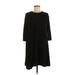 Topshop Casual Dress - A-Line: Black Solid Dresses - Women's Size 6