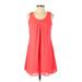 My Michelle Casual Dress - A-Line Scoop Neck Sleeveless: Pink Print Dresses - Women's Size Small