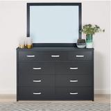 Latitude Run® Majestic Super Jumbo 9-drawer Double Dresser In Mahogany Wood in Black | 43 H x 58.25 W x 18 D in | Wayfair