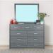 Latitude Run® Majestic Super Jumbo 9-drawer Double Dresser In Mahogany Wood in Gray | 43 H x 58.25 W x 18 D in | Wayfair