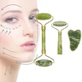 Rouleau de lifting du visage en pierre de Jade naturelle outils de Massage masseur de beauté