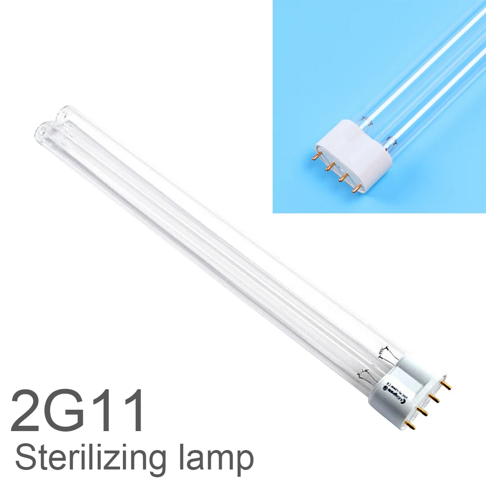 Tubes de lampe à Quartz 2G11, 4 broches UVC 18W 24W 36W 55W, lampes UV, lumière ultraviolette, lampe de stérilisation, ampoule d'éclairage