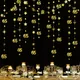 Banderole suspendue en or de 13 pieds 65ème cercle étoile point 65ème anniversaire guirlande