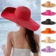 Chapeau de soleil à bord large de 15cm pour femmes chapeau de paille souple de voyage d'été pour