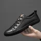Zapato de cuero hombre p4 – chaussures en cuir véritable pour hommes chaussures vintage cousues à