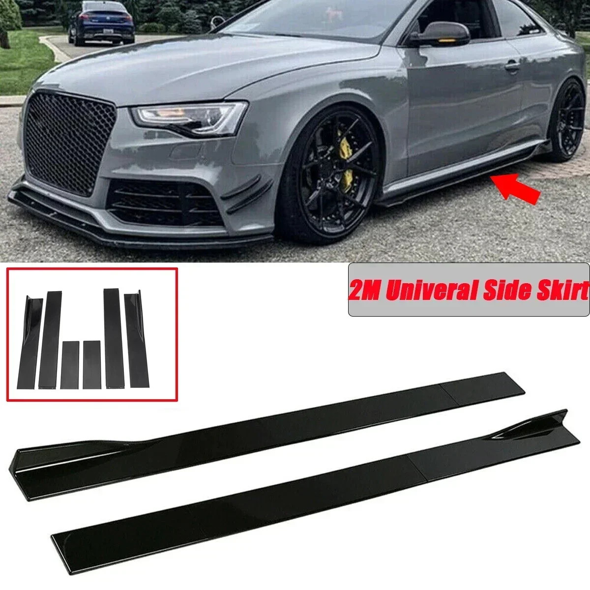 Jupe latérale universelle pour Audi, tablier séparateur d