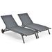 Costway 2PCS Outdoor Adjustable Chaise Lounge Patio 6-Position