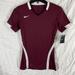 Nike Tops | Nike Dri-Fit Womens Dark Maroon Volleyball V Neck Jersey Size M, L | Color: Red/White | Size: Various