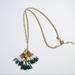 J. Crew Jewelry | J.Crew Gold Green White Beaded Tassel Necklace | Color: Green/White | Size: Os