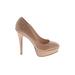 Jessica Simpson Heels: Tan Solid Shoes - Size 7 1/2
