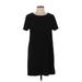 Bobeau Casual Dress - Shift: Black Solid Dresses - Women's Size Small
