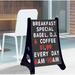 Red Barrel Studio® Roll A-frame Double Sided Sidewalk Sign Free Standing Changeable Letter Board Plastic in Black | 42 H x 26.5 W x 14 D in | Wayfair