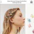 Urban Outfitters Accessories | 3/$25 Urban Renewal 2 Different Packs Vintage Butterfly Hair Clips (16 Total) | Color: Pink/White | Size: Os