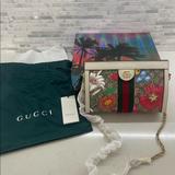 Gucci Bags | Gucci Ophidia Gg Flora Shoulder Bag | Color: Gold/White | Size: Os