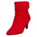 Extra Wide Width Women's The Kourt Bootie by Comfortview in Bright Ruby (Size 10 WW)