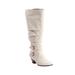 Extra Wide Width Women's The Cleo Wide Calf Boot by Comfortview in Winter White (Size 12 WW)