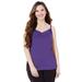 Plus Size Women's Suprema® Cami With Lace by Catherines in Dark Violet (Size 4X)