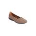 Extra Wide Width Women's The Bethany Slip On Flat by Comfortview in Bronze (Size 11 WW)