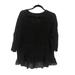 American Eagle Outfitters Tops | American Eagle Outfitters Black Lightweight Pullover Ruffle Sweater Top S | Color: Black | Size: S